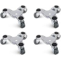 4 Pack 6 Inch Steel Tri-dolly Set For Moving Furniture And Appliances 220lbs Load Capacity