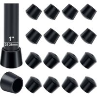 25mm Chair Leg Caps, 16 Pcs Round Rubber Furniture Cups Chair Leg Caps Table Foot Covers Floor Protectors Non-Slip, Black