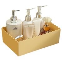Two piece suit Desktop storage box cosmetic plastic storage box household sundry snacks storage basket dormitory bathroom finishing box
