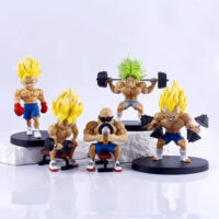 5pcs fitness muscle cartoon character hand-made car ornaments desktop ornaments the best gift