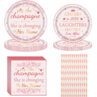 New rose gold single lady theme party disposable paper towels holiday party decorations set bachelor party.