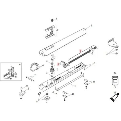 Gruppo Madre Vite Senza Fine Per S418 HANDY Ricambio FAAC 63003355