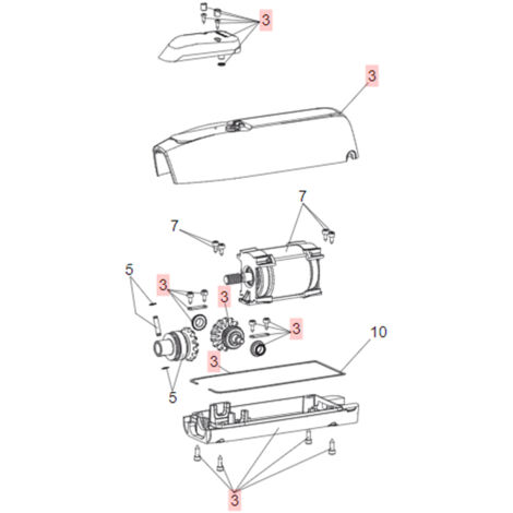 Gruppo Corpi Per Motore Mistral Sirocco Ricambio Originale GENIUS 63003348