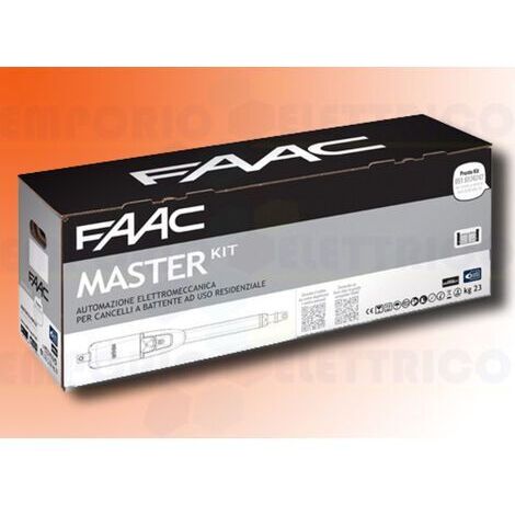 FAAC MASTER KIT 24V 104415144 Automatismo cancela batiente Batiente 3m por hoja (1/3)