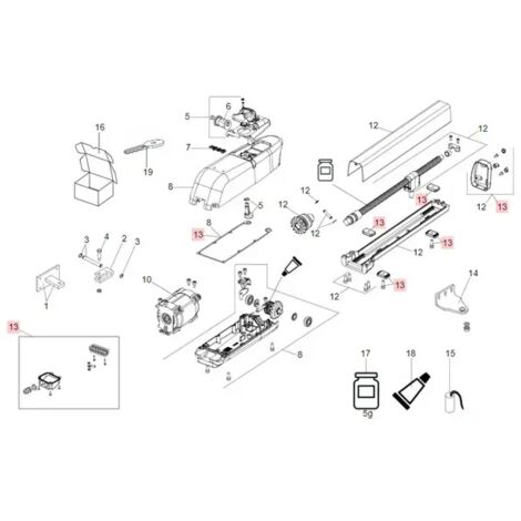 Kleinteile für Stellmotor 413 415 Originalersatzteil FAAC 63003351