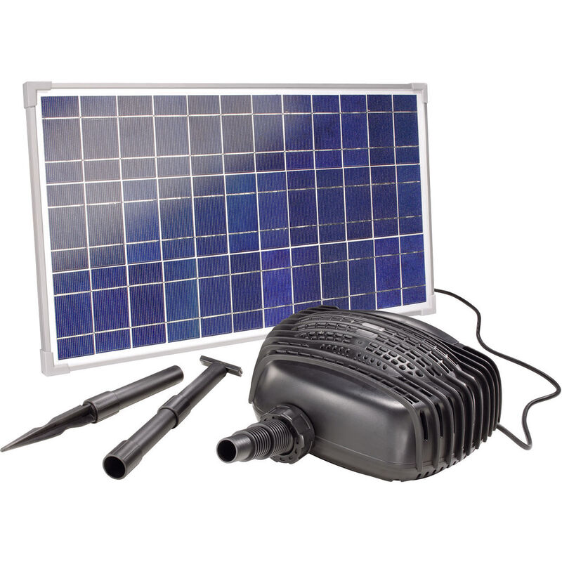 50 W Solarpumpe 1700l/h Teich Gartenteich Pumpe Solar Bachlauf Pumpenset Filter