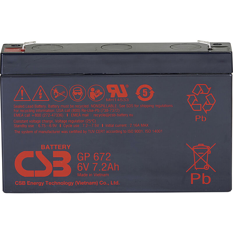 CSB Battery EVX12200 12V 20AH Blei-Akku (AGM)