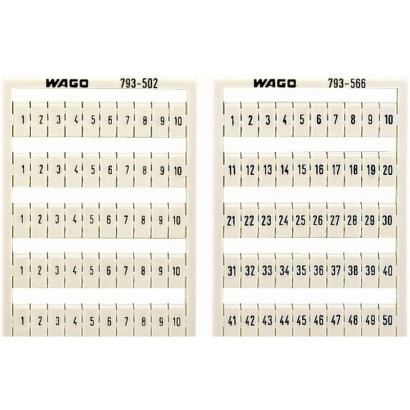 WAGO 793-4505 Bezeichnungskarten Aufdruck: 31 40 St.