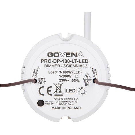 GAO EMD201 Dimm-Adapter Geeignet für Leuchtmittel: Glühlampe, LED-Lampe,  Halogenlampe Weiß