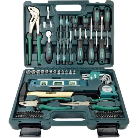 SW-Stahl Werkzeugkoffer 104 teilig Werkzeugkasten Werkzeugbox Werkzeugset 