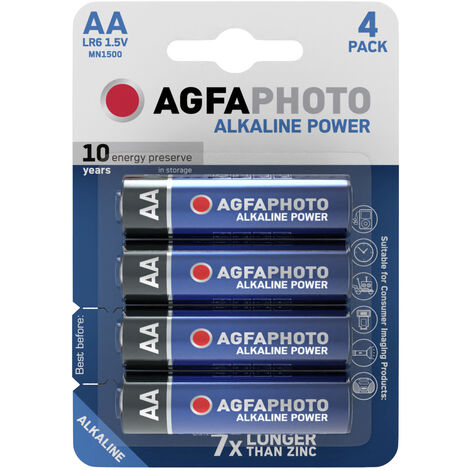 6 x 4 = 24 Stück AGFAPhoto Batterien Everyday Power AA Mignon LR6 