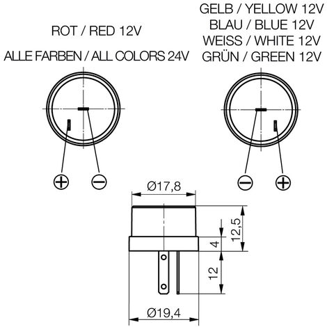 3-Farben Signalleuchte 24VDC oder 230VAC