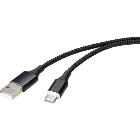 Renkforce USB-Kabel USB 2.0 USB-A Stecker, USB-C® Stecker 1.00 m