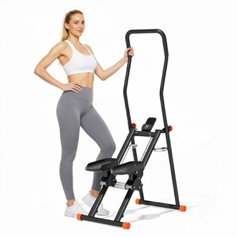 Stepper avec écran LED, appareil de fitness pliable, machine de step pour un entraînement efficace