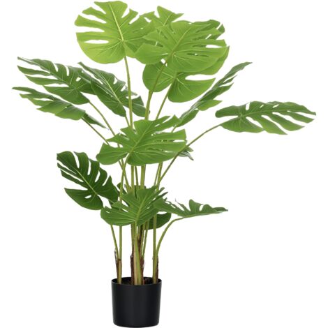 Plante artificielle arbre artificiel monstera deliciosa avec pot inclus hauteur 120 cm intérieure vert (1/5)