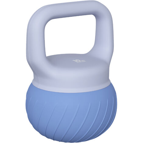Kettlebell 10 kg, haltère avec poignée Antidérapante ergonomique, haltère à boule, musculation, entraînement, Bleu (1/5)