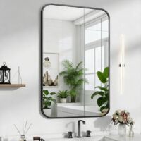 Miroir de salle de bain rectangulaire 30" x 40", miroir de maquillage mural, miroir mural
