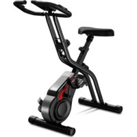 Vélo d'appartement silencieux avec résistance réglable et écran LCD pour l'entraînement cardio.