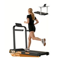 Tapis roulant, 12 programmes prédéfinis, capacité de poids de 150 kg, inclinaison de 16 %,vitesse de 13 km/h, moteur de 2,5 CV