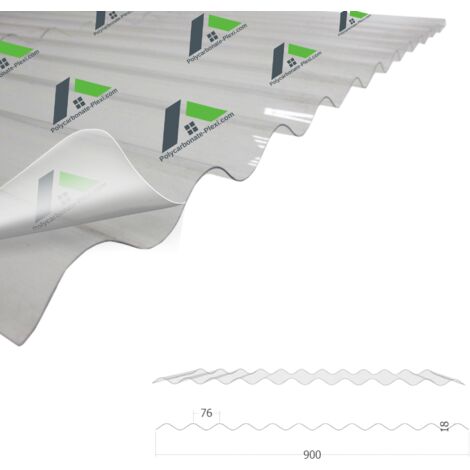 Polycarbonate Ondulé Petites Ondes 3500x900mm (1/2)