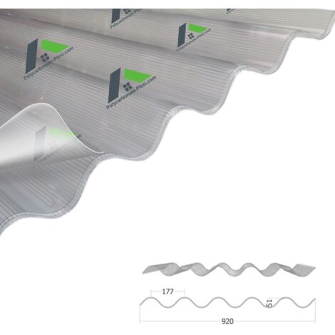 Polycarbonate Ondulé Alvéolaire 2000x920mm (1/2)