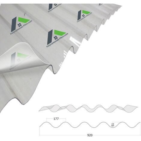 Polycarbonate Ondulé Grandes Ondes 2000x920mm