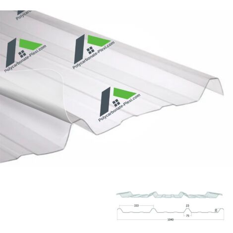 Polycarbonate Ondulé Nervuré 3/333/39 4000x1040mm (1/2)