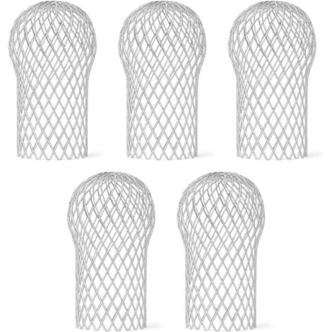 5-teiliges Set Laubschutzgitter für Dachrinnen, flexible und langlebige Metall-Dachrinnenabdeckungen für Haustraufen und Fallrohre (1/5)