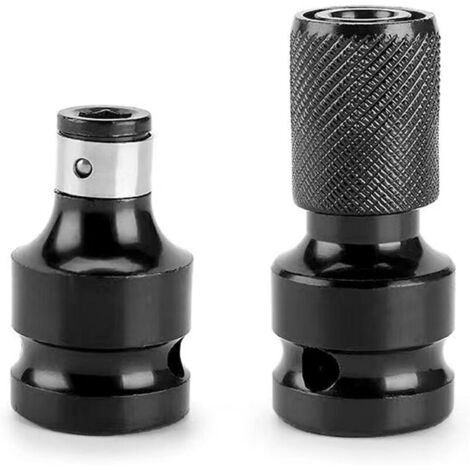 Set mit 2 Bit-Adaptern für Schlagschrauber – 1/2"- auf 1/4"-Steckschlüsseladapter – Präzisionszubehör für Ratschenschlüssel, Schraubendreher und mehr – Robust und vielseitig – Hochwertiges Werkzeug (1/5)