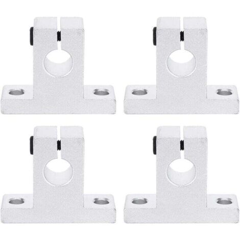 4-teilige SK10 Linearführungs-Klemmhalterung für Wellen mit 10 mm Durchmesser, Wellenhalterung aus Aluminiumlegierung, Befestigungsmaterial, Schienenzubehör - JUSCH Industrie