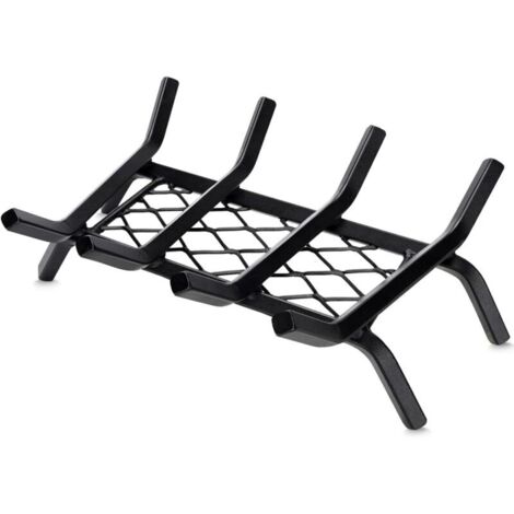 17" robuster Kaminrost mit Gluthalter, 1/2" Holzscheitrost für Innenkamin, Kaminzubehör, Holzofengestell, Holzofenrost für