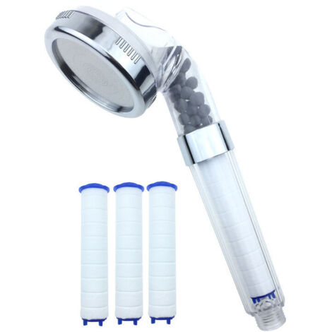 XL-Wasserspar-Duschkopf mit Anti-Kalk-Wasserfilter. Erleben Sie pure Entspannung Hochdruck-Duschkopf mit Wasserenthärtungsfunktion und Vitamin-C-Duft. Entfernt 99 % Kalk, Chlor und Chemikalien. (1/5)