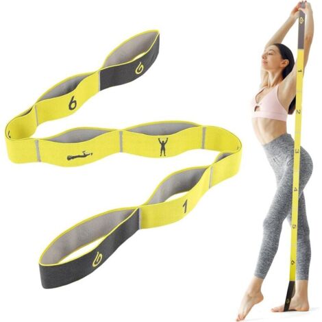 Widerstandsband für Fitnessübungen, 8 Widerstandsstufen, Fitnessband für Fitnessstudio, Pilates und Yoga