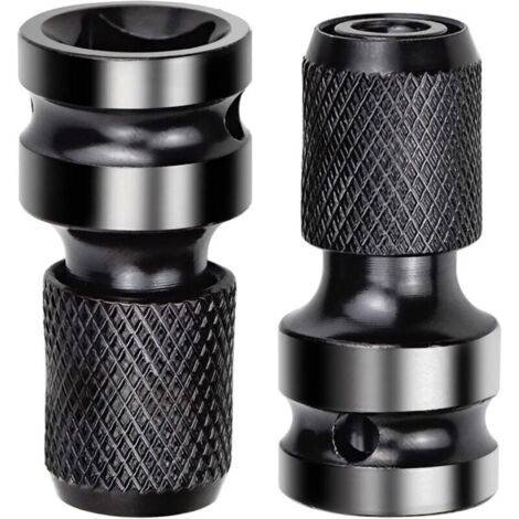 2-teiliger 1/2"-Vierkant-auf-1/4"-Steckschlüsseladapter, Schlagschrauberadapter, Schnellwechseladapter für Schlagschrauber und Schraubendreher-Bithalter (1/5)