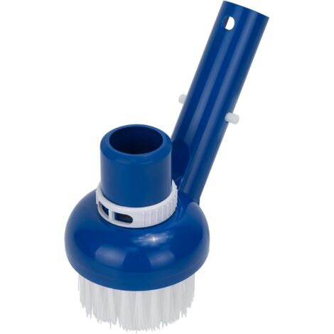 Runde 8-cm-Poolbürste mit Nylonborsten, Reinigungsbürste mit 3,2-cm-Schlauchanschluss, kompatibel mit 3,2-cm-Poolgriffen, kleine Bürste für Poolböden, Whirlpools, Badewannen, Fliesen und Küchen (1/5)