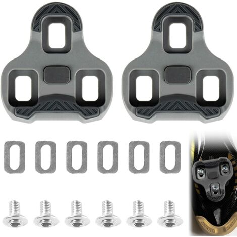Cleat-Pedale für Look Keo Bike, 3-Loch-Grip Blade 2 Max, kompatibel mit Look KEO Blade, 2 Max, Classic 3, Easy und Power Tap, Grau, TPU, 4,5° (1/5)