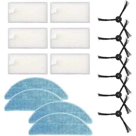 SEIWEI 16-teiliges Ersatzfilterset für Saugroboter mit Seitenbürsten und Wischpads für V3, V3S, V5, V5s Pro (1/5)