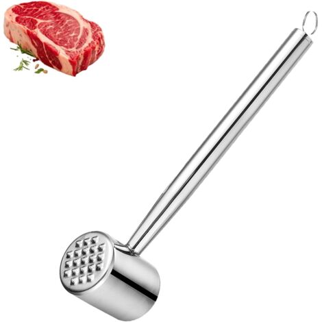 Fleischklopfer aus Edelstahl – Doppelseitiger Fleischklopfer – Küchenklopfer für Steaks, Hähnchen und Geflügel – Spülmaschinenfest (1/5)