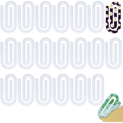 Set mit 20 Acryl-Büroklammern – 10 x 5 cm – individuell gestaltbar – Sublimationsrohlinge – Bastelbedarf – DIY-Zubehör für Büro, Geschenke und Bastelarbeiten (1/5)