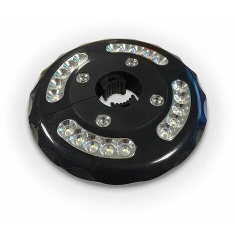 LED-Lampe - Schwarz - Für Sonnenschirme mit Mittelmast und seitlicher Befestigung (1/5)