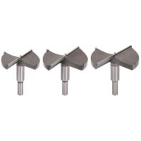 Holzbohrer, 3 Stück (65/70/80 mm) Hartmetall-Fräser für kugelförmige Holztüren und Schubladen. Hilft Ihnen, schnell saubere, flache Löcher in Holz zu bohren.