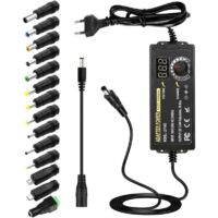 3A 72W Universal-Netzteil, 3V-24V mit LED-Spannungsanzeige und 14 Steckern für elektronische Haushaltsgeräte