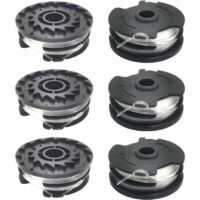 6er-Packung Spulen mit 1,6 mm Nylonfaden für LIDL Parkside Rasentrimmer – Spiraldesign für effizientes Schneiden – Kompatibel mit PRTA 20-Li, PRT 300, PRT 550
