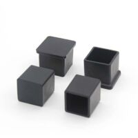 Set mit 10 quadratischen, rutschfesten Stuhlbeinkappen aus Gummi – 20 x 20 mm – Für Hartböden – Geräuschdämpfung und Möbelschutz