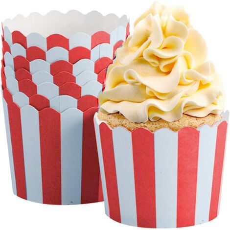 Set mit 50 Papierförmchen für Cupcakes und Muffins für Geburtstage, Hochzeiten und Partys (rot) (1/5)