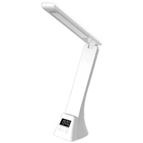 Universelle Schreibtischlampe mit Smartphone-Ladefunktion, integrierter elektronischer Uhr und Wecker. (1/5)