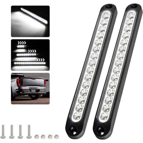 Zweiteilige Bremslichtleiste mit 15 LEDs, wasserdichte 12-24V-Rücklichtleiste für dynamisches Tagfahrlicht für Pkw (1/5)