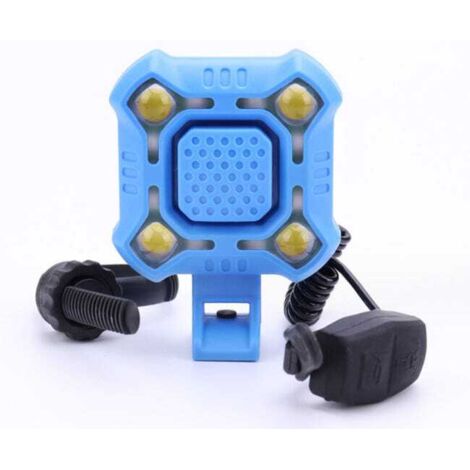 140 dB Fahrradpfeife, 4 Lichter, 1200 mAh elektrische Hupe, leistungsstarker Alarm, Fahrradklingel