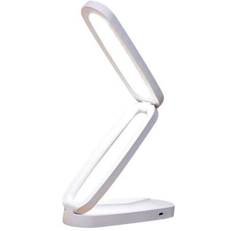 Faltbare LED-Schreibtischlampe (reinweiß), verstellbares Licht, ideal für Schlafzimmer und Nachttische, USB-Schnittstelle (1/5)