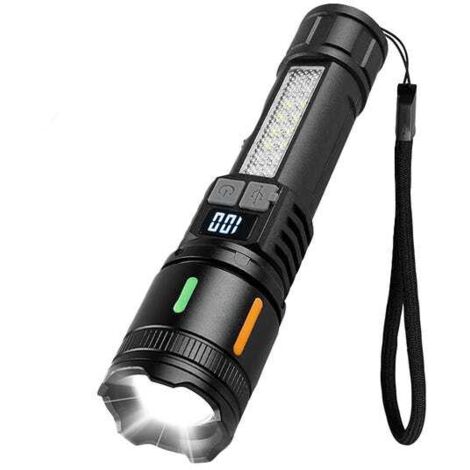 Packung mit 1 ultraheller, wiederaufladbarer USB-LED-Taschenlampe, ideal für Camping, Wandern und Notfallsituationen. (1/5)